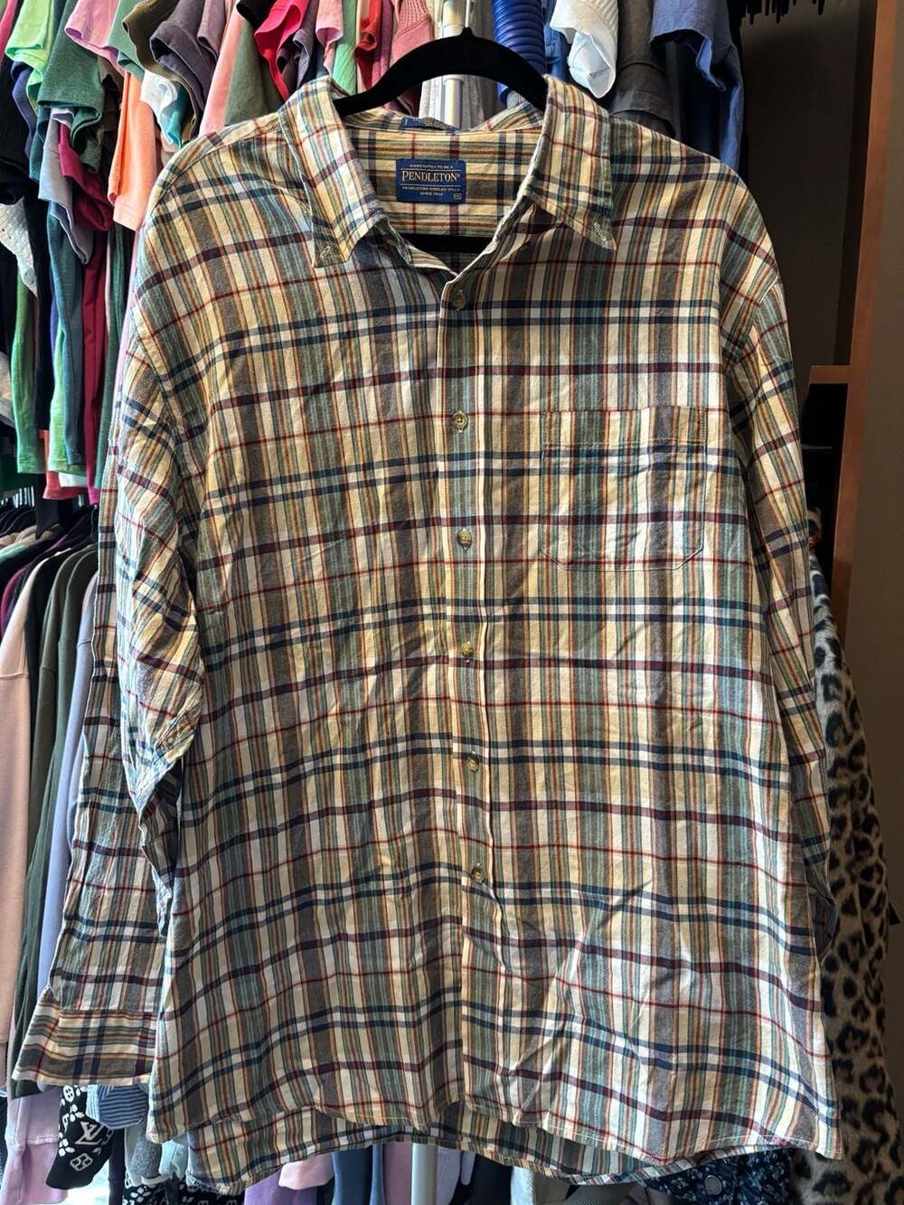 Pendleton Oceanside Long Sleeve Shirt Size XXL Plaid Cotton